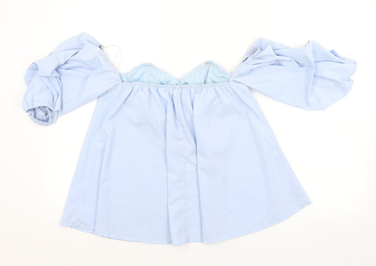 CHERRY KOKO Womens Blue Basic Blouse Size L