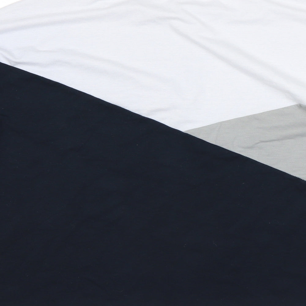 SheIn Womens Multicoloured Colourblock Basic T-Shirt Size S