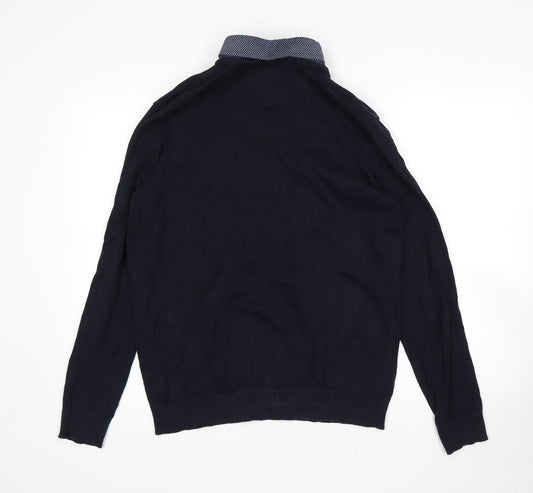 F&F Mens Blue Pullover Sweatshirt Size L