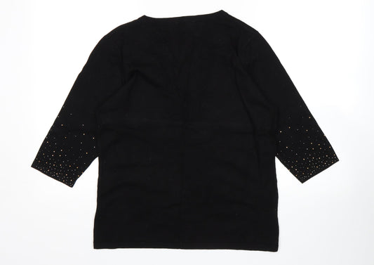 Womens UK Size L Anna Rose Black Pullover Jumper