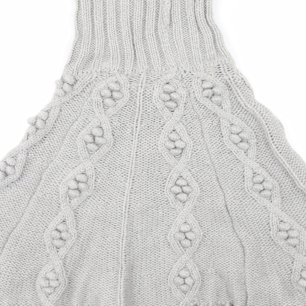 Brand and care label for Matalan women’s grey overcoat poncho, size L