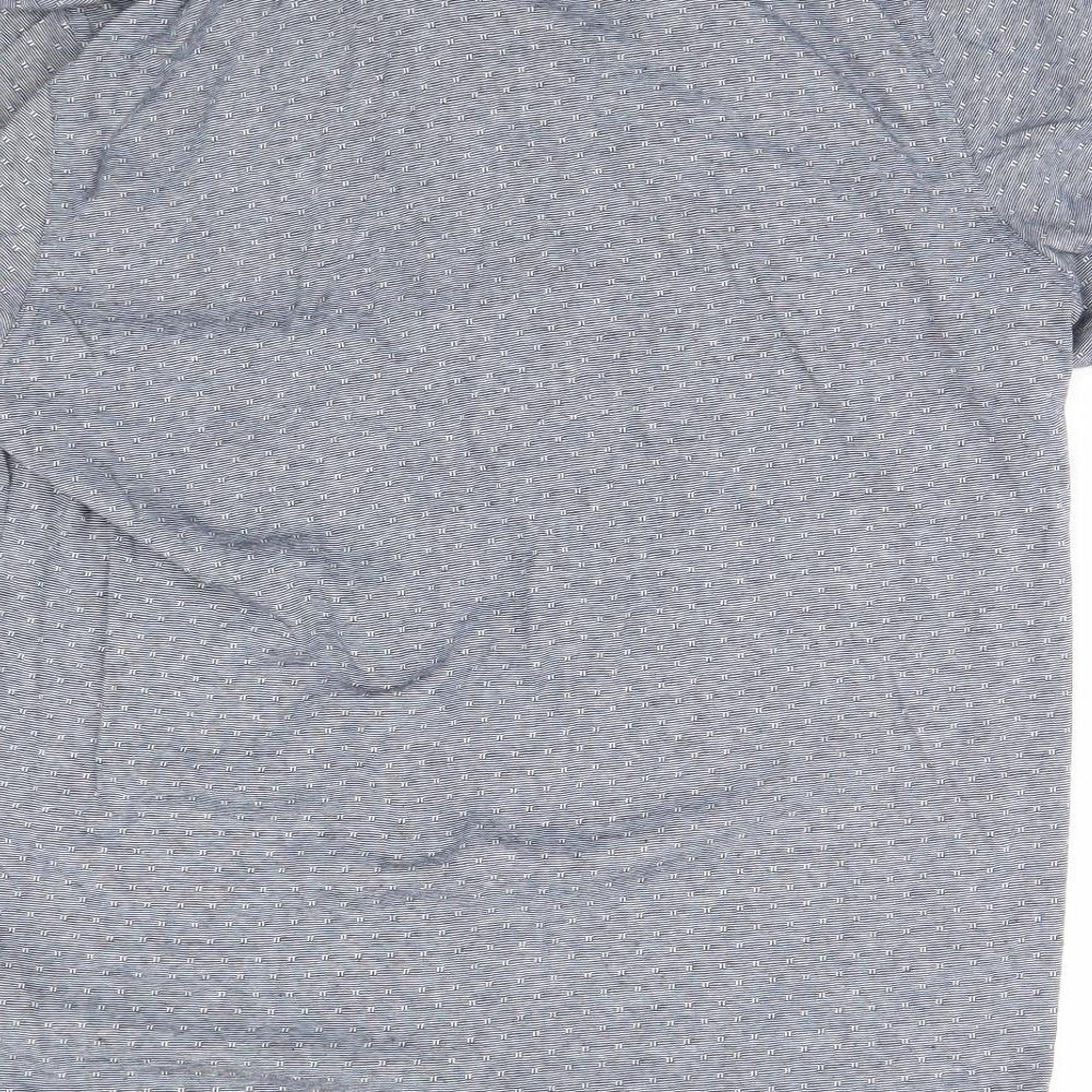 Lincoln Mens Grey Geometric Polo Size L