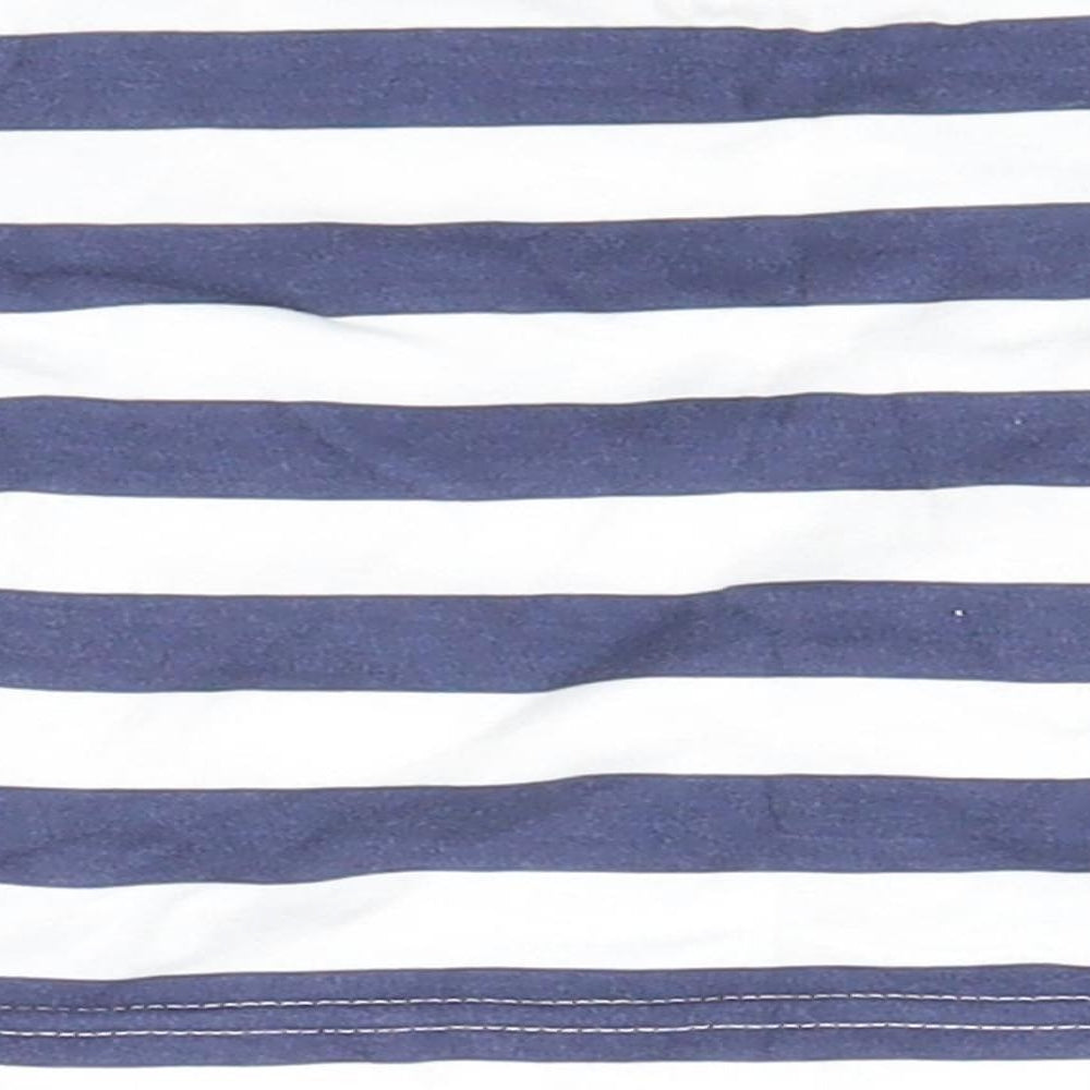 George Baby Blue Striped Basic Polo Size 0-3 Months