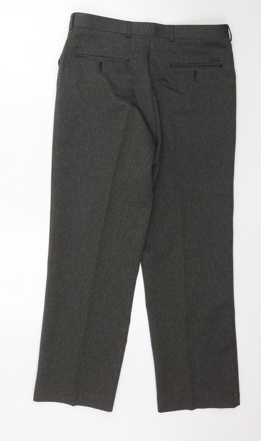 Greenwoods Mens Grey Trousers Size 34 in L29 in - Work Office