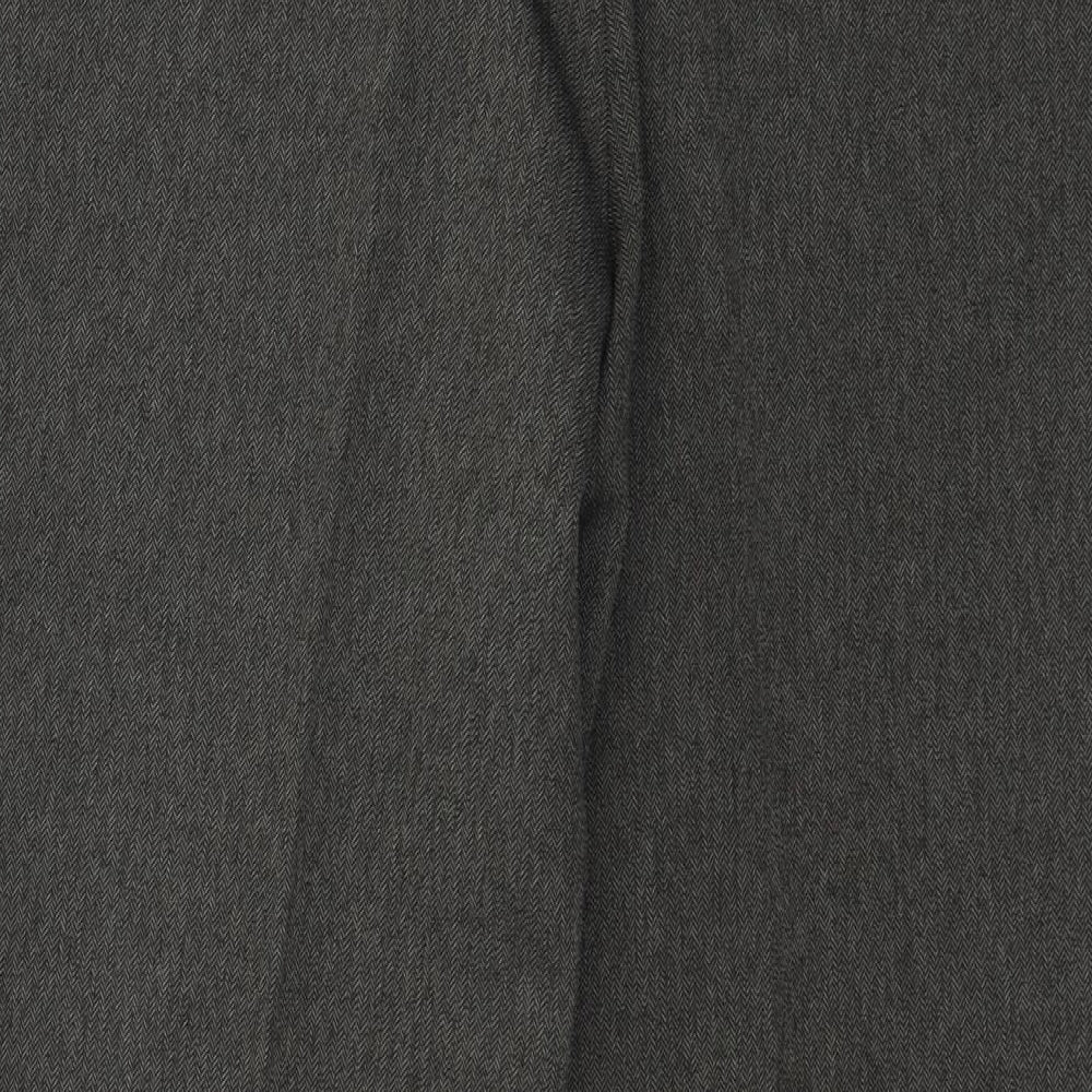 Brand and care label for Greenwoods men’s grey trousers, size 34, in, 29-inch leg - work office