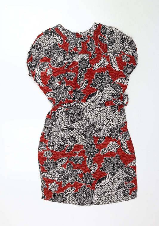 Back view of Atmosphere women’s multicoloured floral a-line, size UK 10