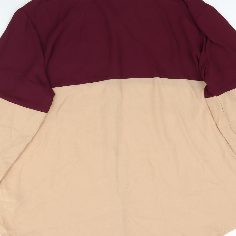 Womens UK Size 10 ASOS Multicoloured Basic Button-Up