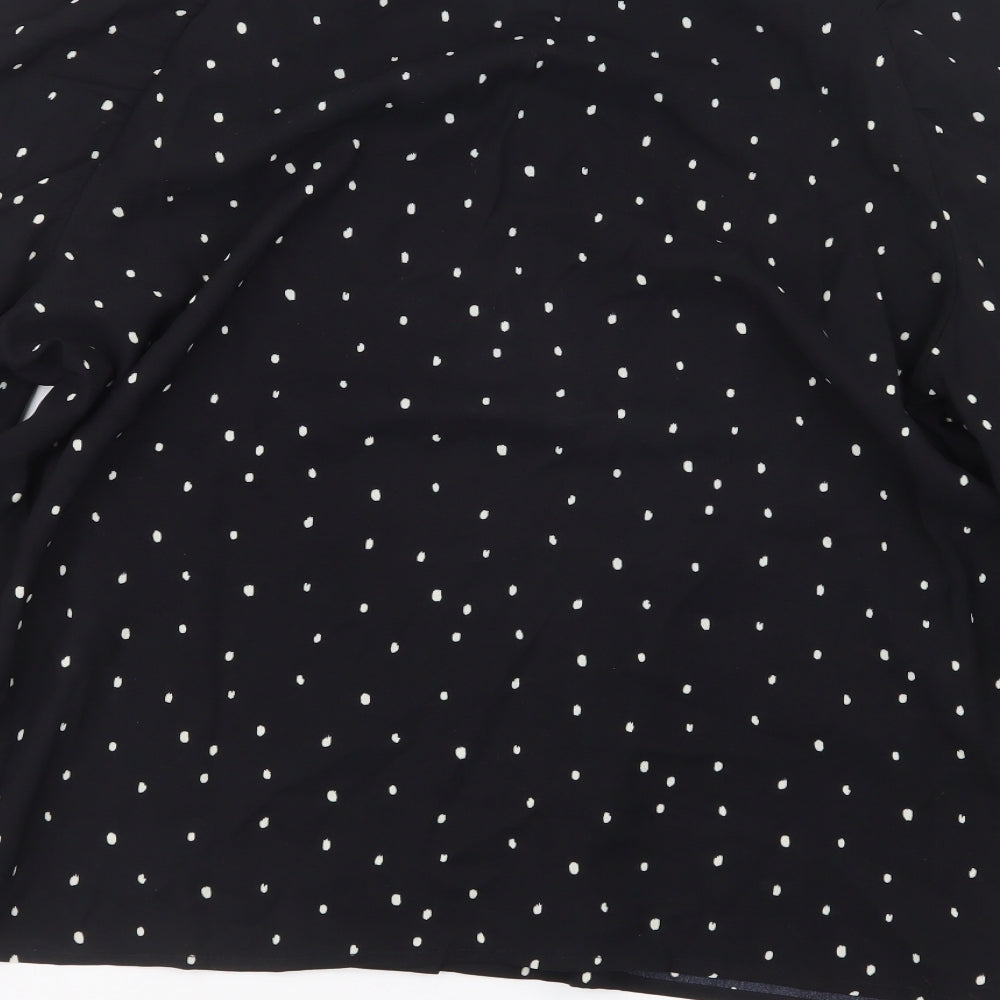 Womens UK Size 10 In the Style Black Basic Button-Up