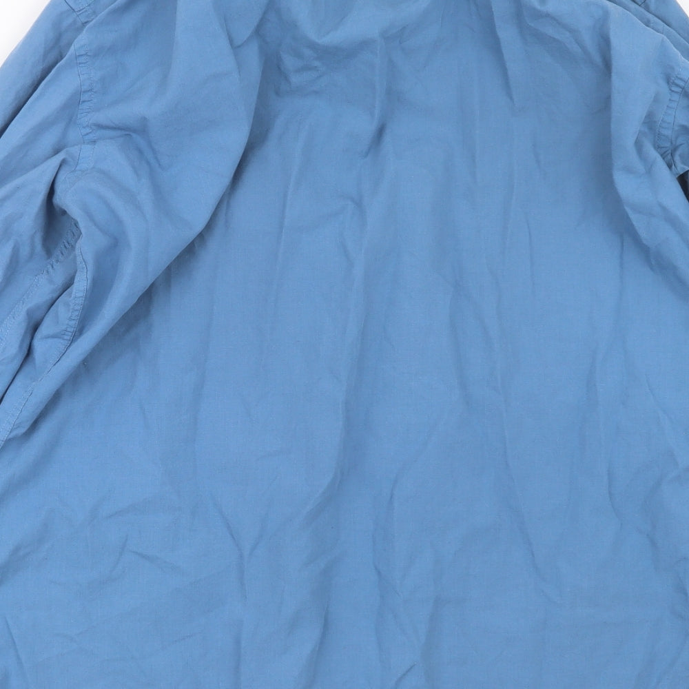 Very Mens Blue Button-Up Size 16