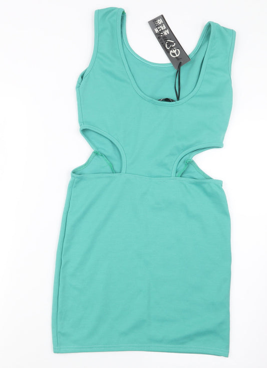 Missguided Womens Green Mini Size M