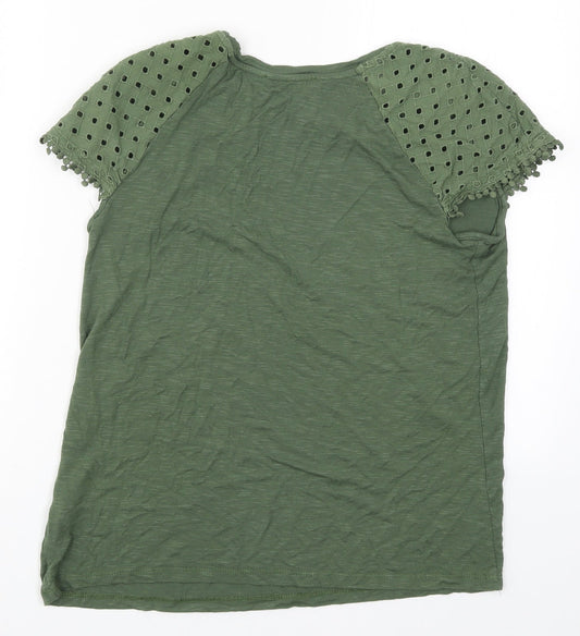George Womens Green Basic T-Shirt Size 10