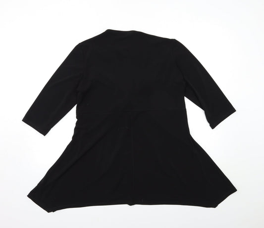 Anthology Womens Beige Basic Blouse Size 14 - Knot Detail