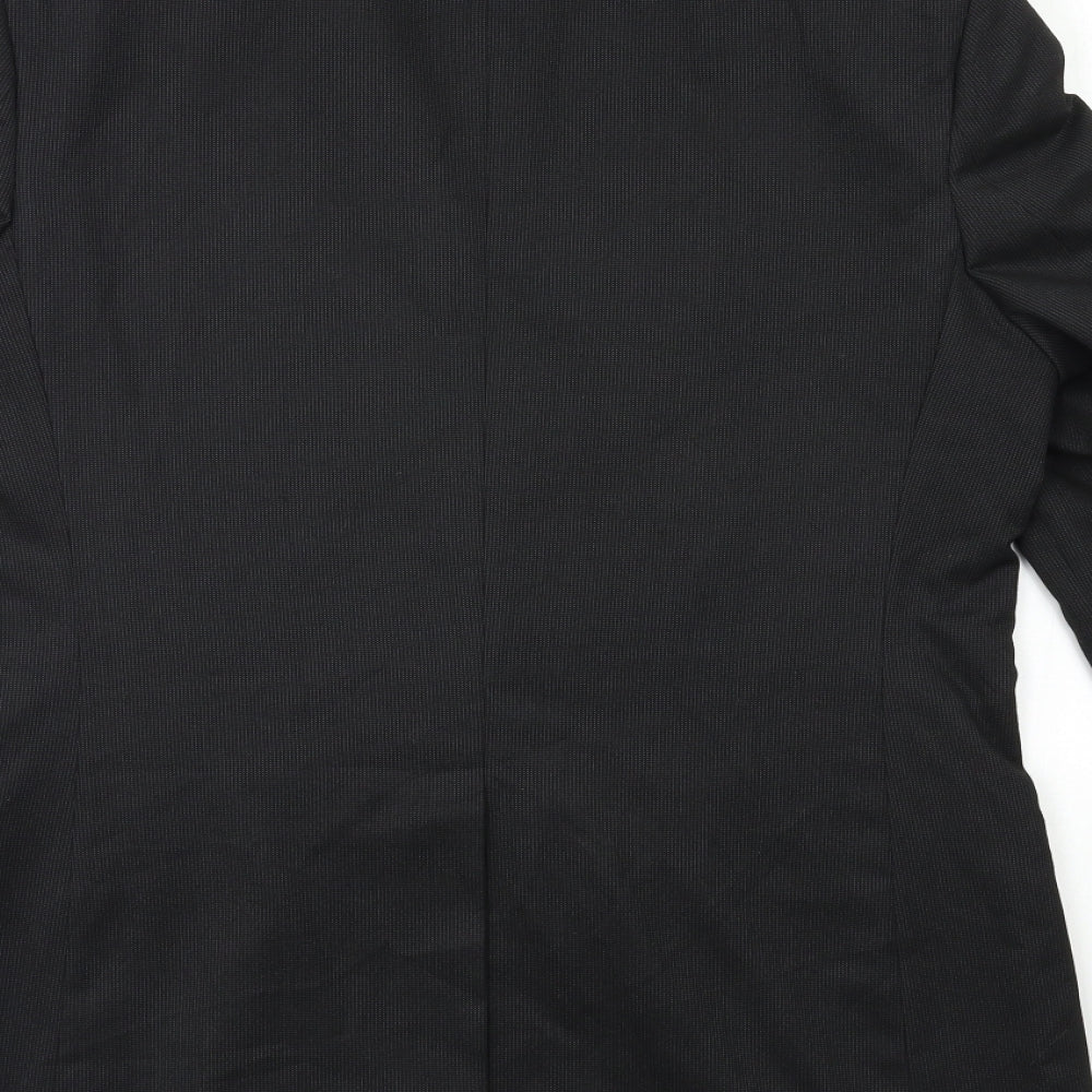 F&F Mens Black Striped  Jacket Suit Jacket Size 40