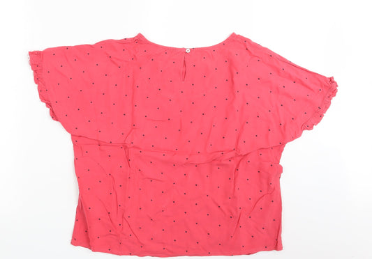 M&S Womens Pink Basic Blouse Size 14