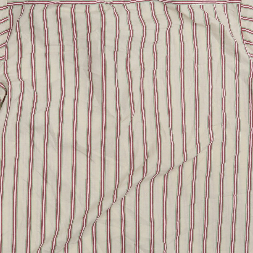 RIPCORD Mens Beige Striped Button-Up Size L