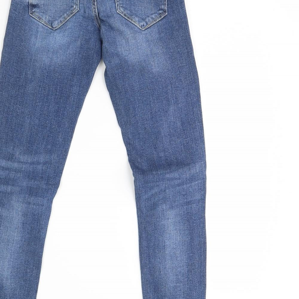 Denim & Co. Womens Blue Denim Skinny Jeans Size 4 L28 in