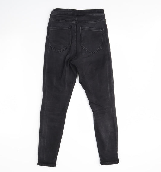 Denim & Co. Womens Black Denim Skinny Jeans Size 10 L28 in