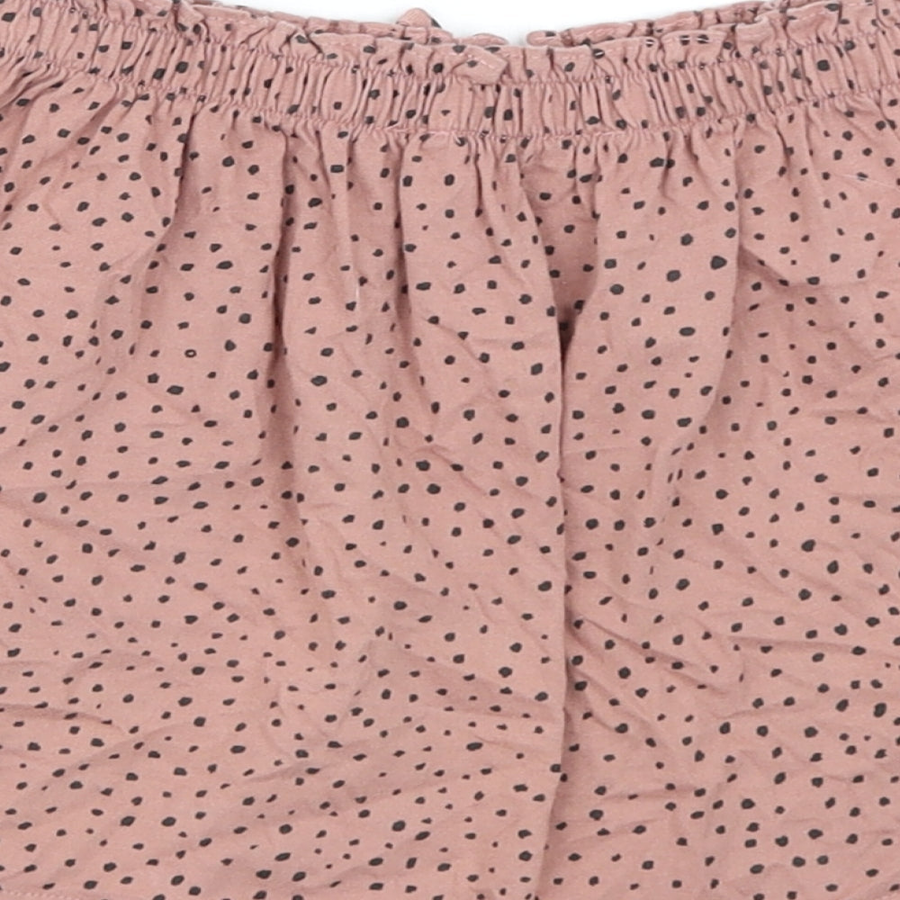 H&M Girls Pink Polka Dot Skater Skirt Size 2-3 Years