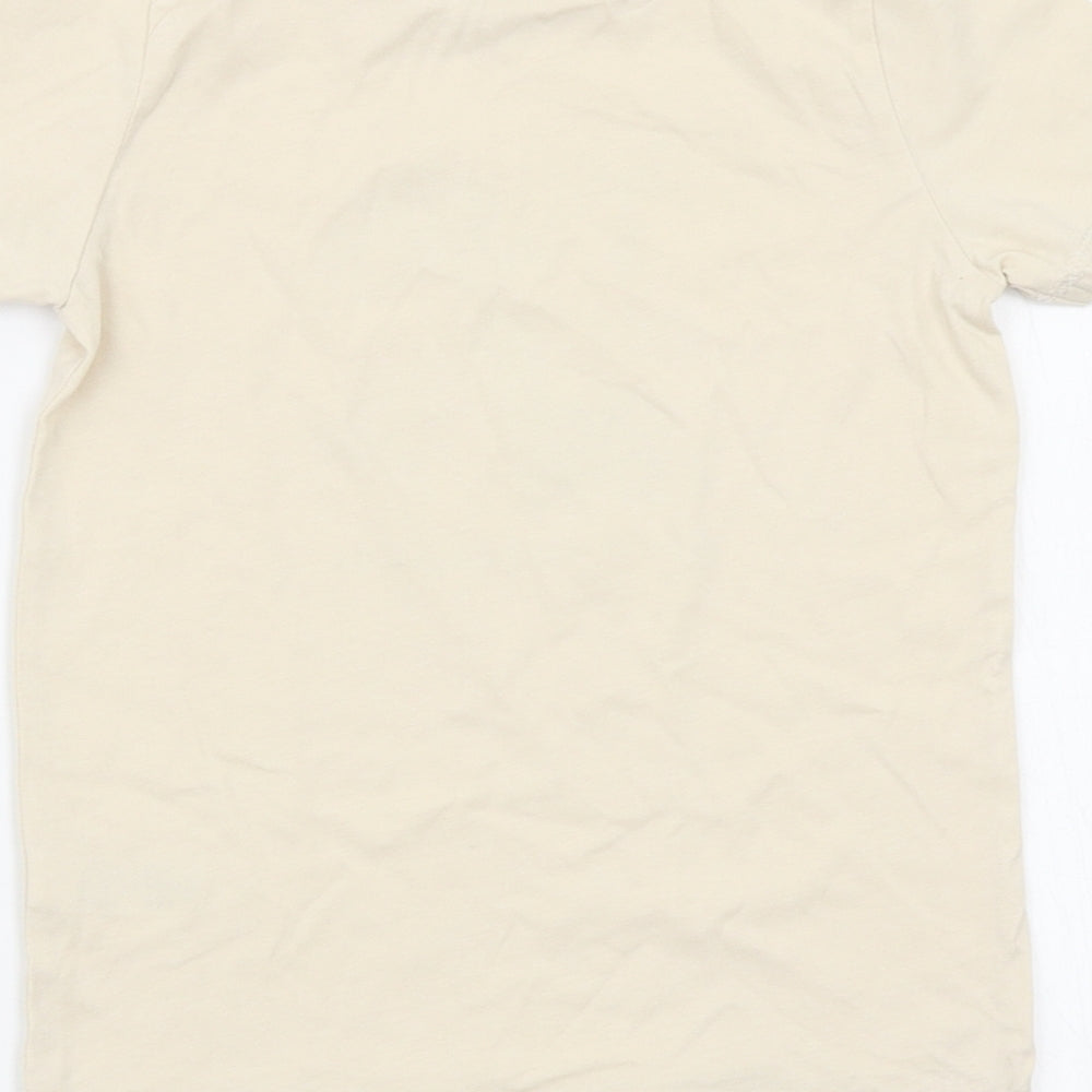 Asda George Boys Beige Animal Print Basic T-Shirt Size 6-7 Years