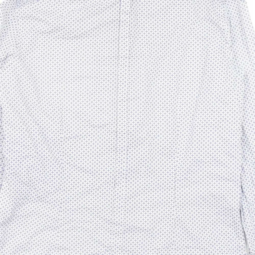 Mens UK Size L Politix Multicoloured Button-Up Long Sleeve Casual Shirt