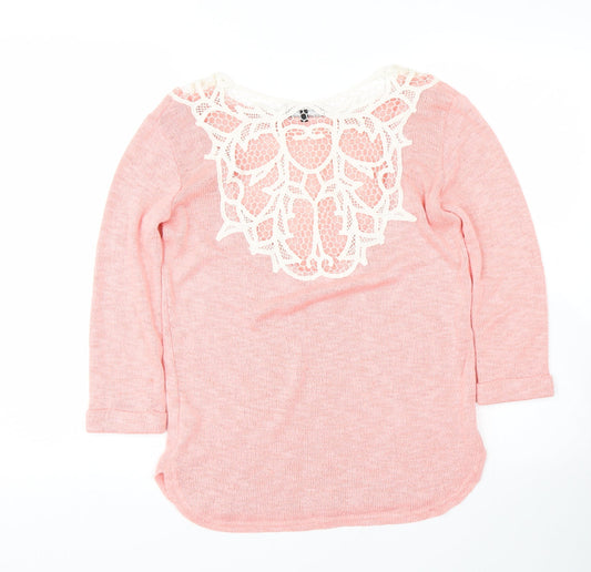 Womens UK Size 6 New Look Pink Pullover Jumper