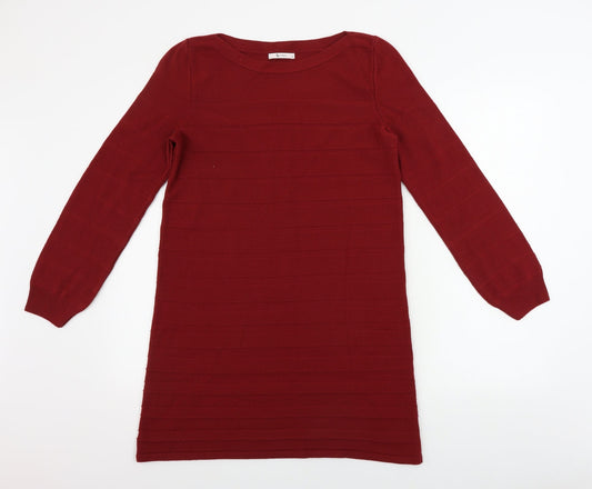 Additional front view of Tu women’s red a-line, size UK 10