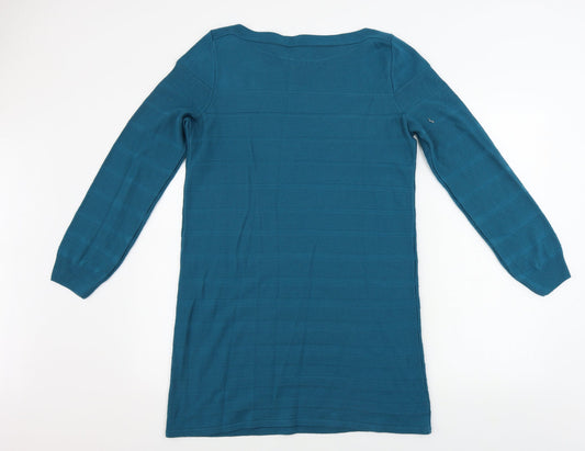 TU Womens Green Striped A-Line Size 10