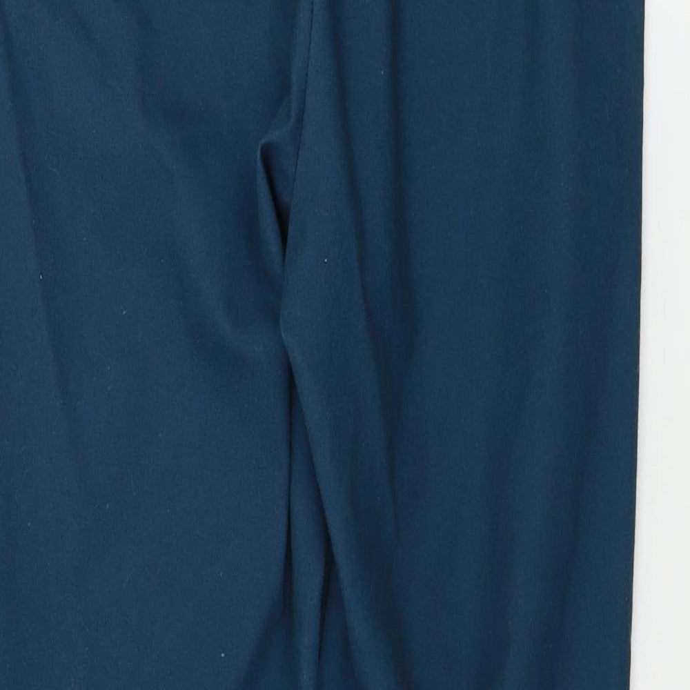 Brand and care label for George women’s green chino trousers, size UK 12, 24-inch leg