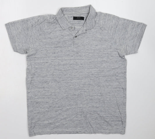 Additional front view of ACW 85 men’s grey polo, size XL