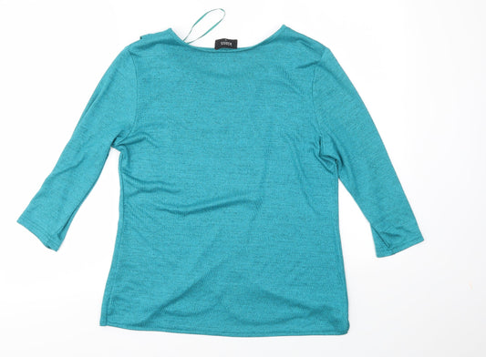 Klass Womens Blue Pullover Jumper Size M