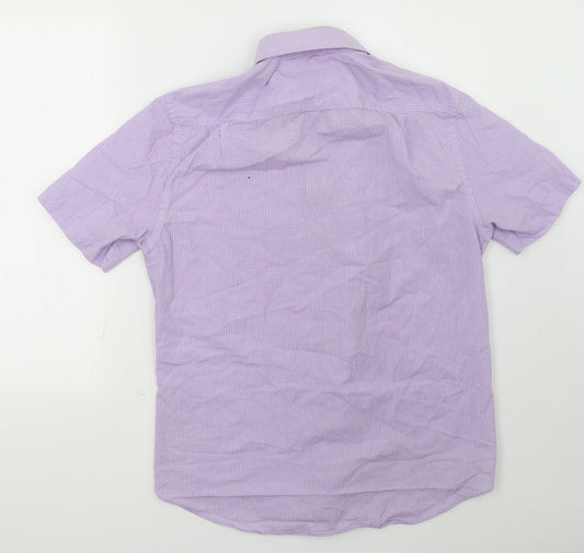 George Womens Purple Check Basic Button-Up Size 16