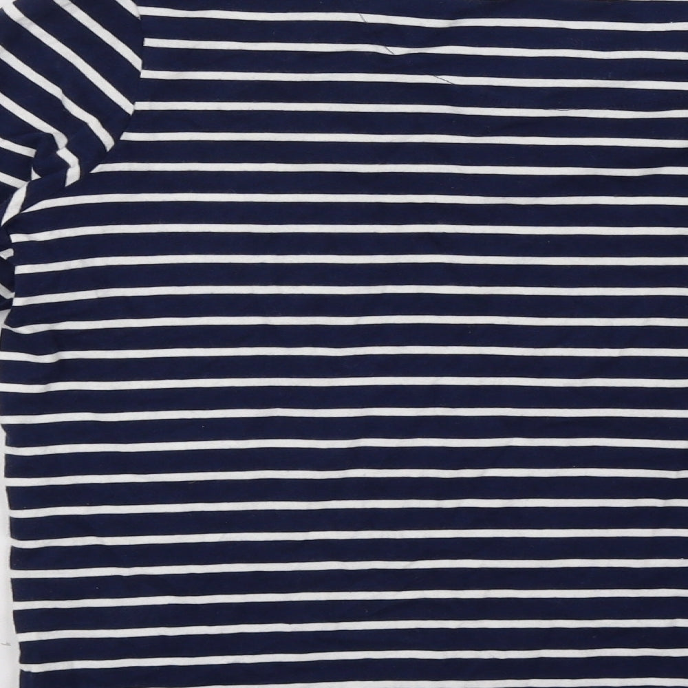 Marks and Spencer Girls Blue Striped Pullover Sweatshirt Size 14-15 Years