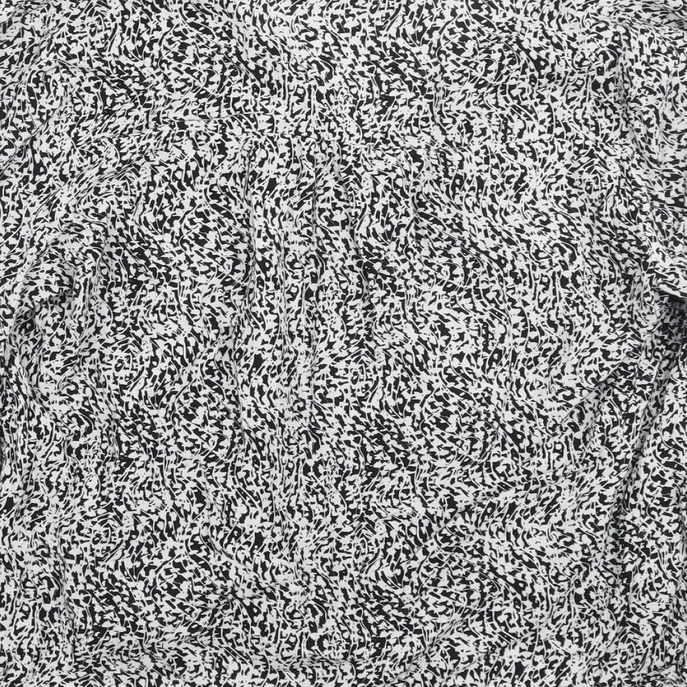 George Womens White Floral Basic Button-Up Size 12