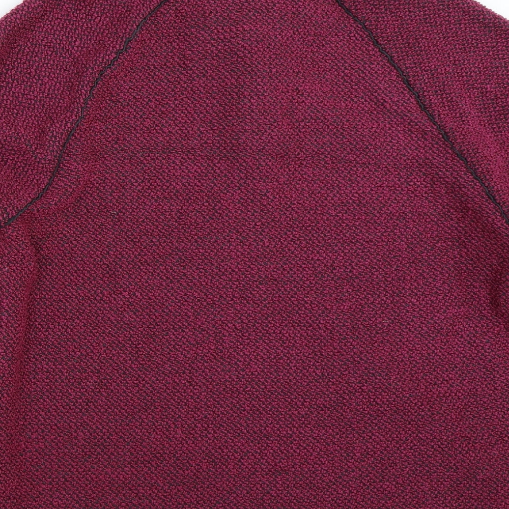 Brand and care label for Cotton Traders women’s pink henley sweatshirt, size M