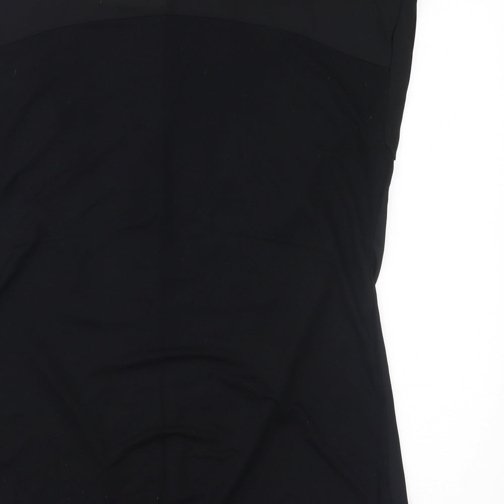 Papaya Womens Black Basic T-Shirt Size 10