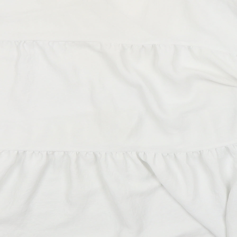 Papaya Womens White Basic Blouse Size 14