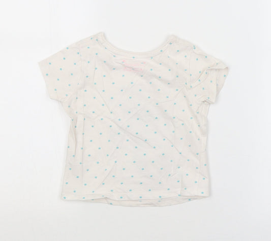 Primark Girls White Argyle/Diamond Pyjama Top Size 18-24 Months
