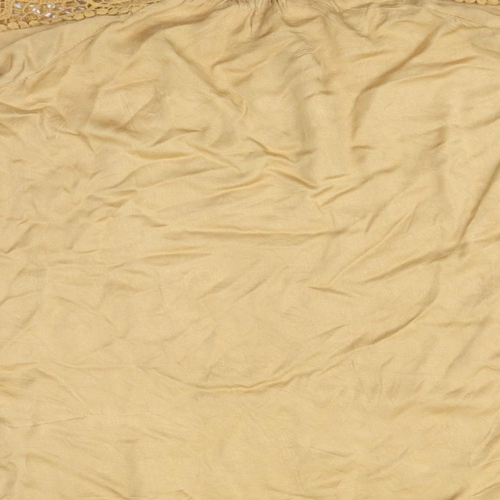 ANYPLACE Womens Gold Basic T-Shirt Size M