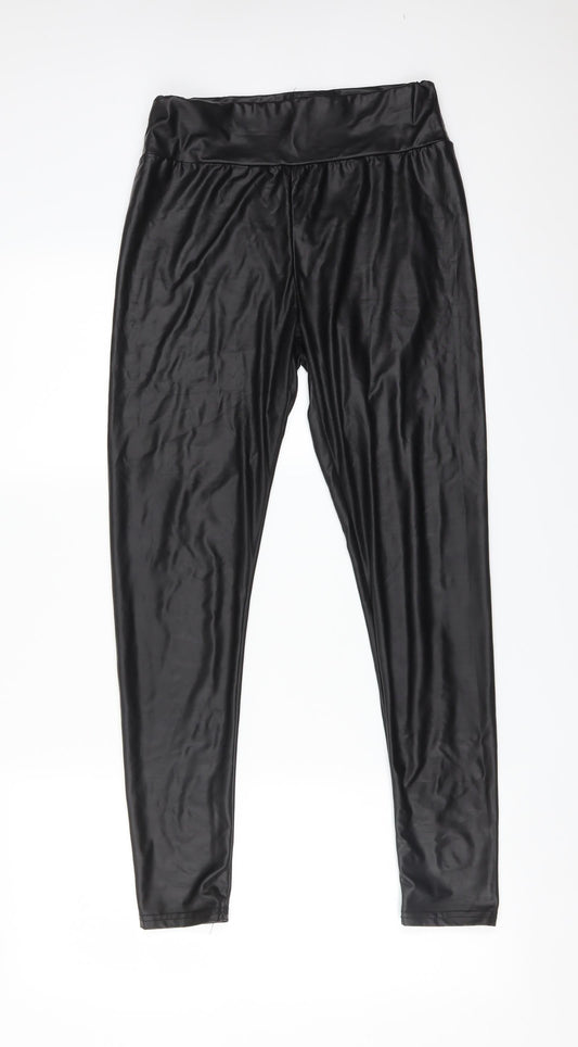Womens UK Size S SheIn Regular Fit Jegging Black Trousers