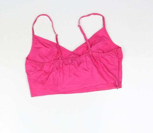 Boohoo Womens Pink Cropped Tank Size 10