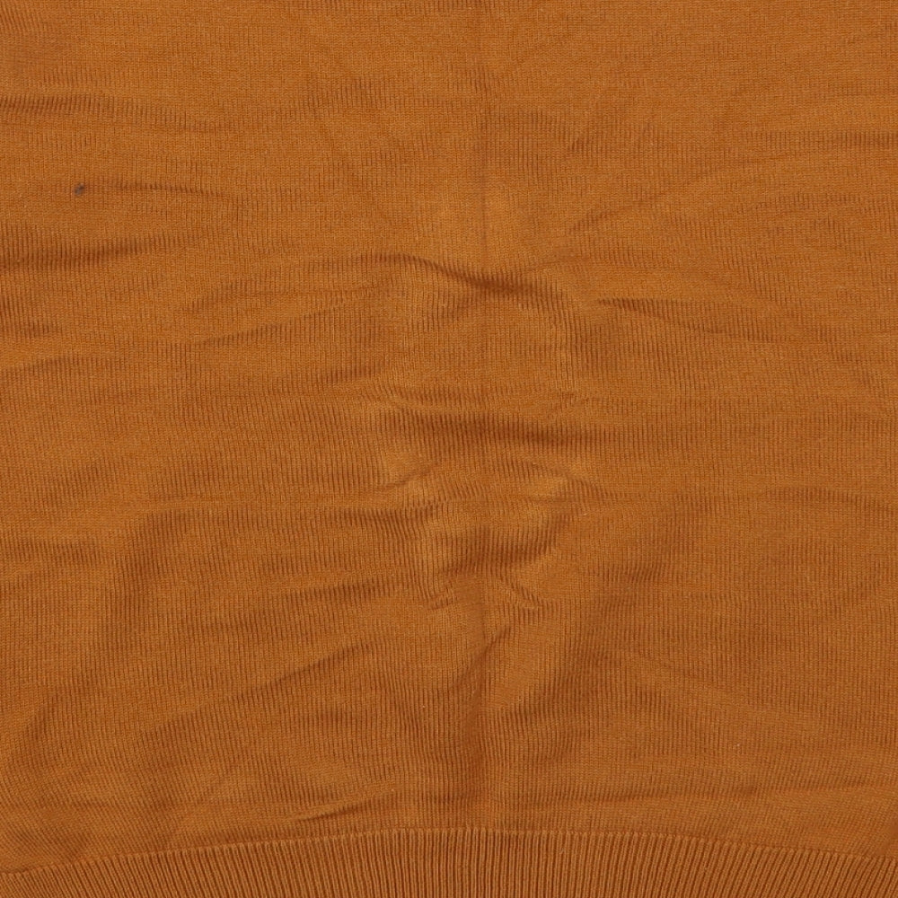 Avenue Womens Beige Knit Henley Jumper Size 8