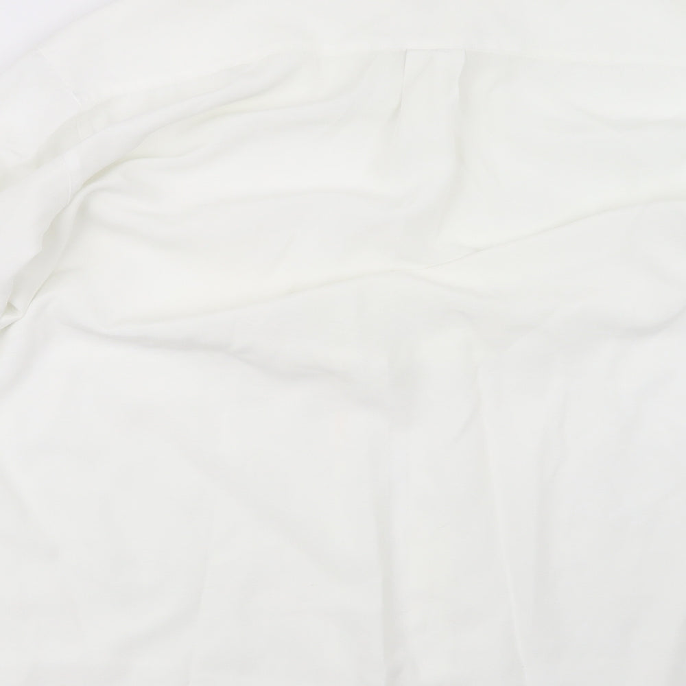Mens UK Size L Outfit White Button-Up Long Sleeve Casual Shirt