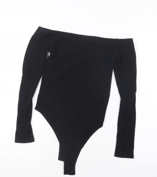 New Look Womens Black   Bodysuit One-Piece Size 10