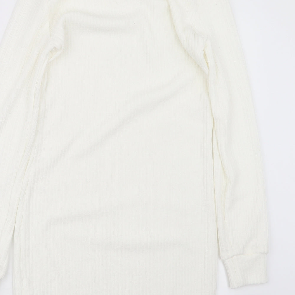 Womens UK Size M Preworn White Pullover Jumper
