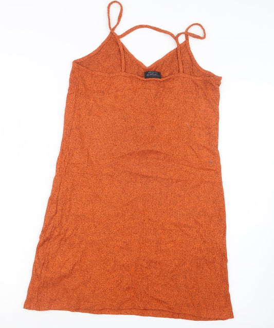 Topshop Womens Orange Mini Size 14