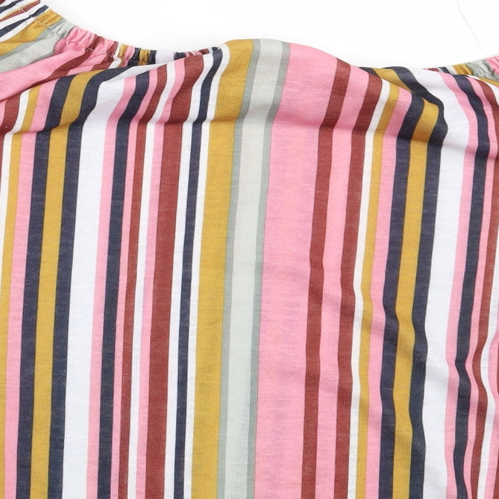 george & martha Womens Multicoloured Striped Basic Blouse Size 22