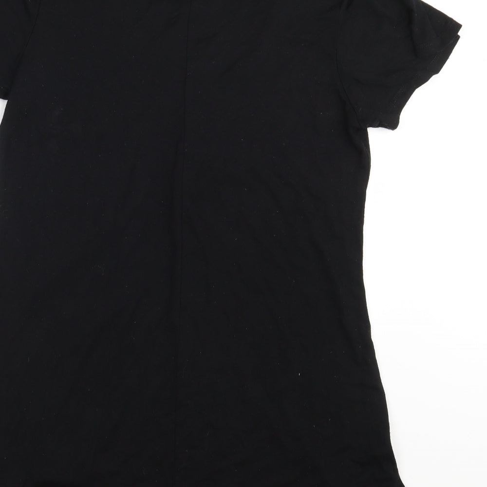 Womens UK Size 8 Atmosphere Black Basic T-Shirt