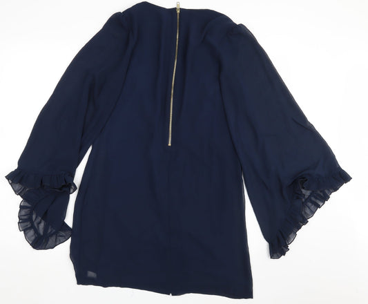 Miss Selfridge Womens Blue A-Line Size 10