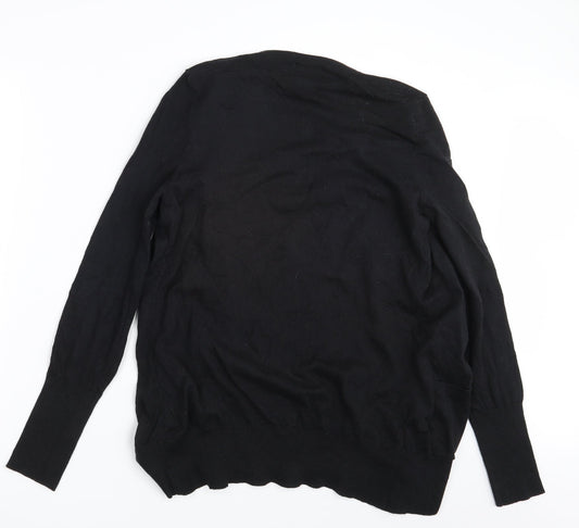 Womens UK Size 12 NEXT Black Wrap Jumper