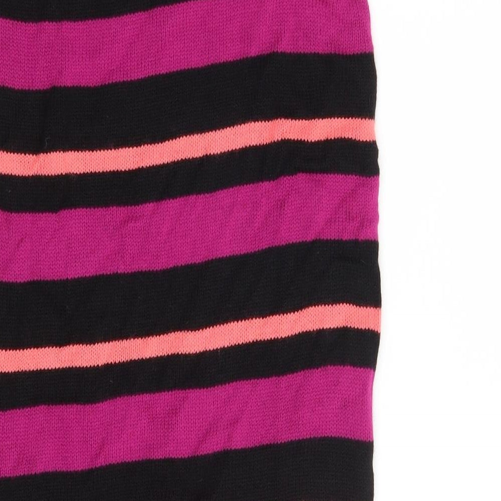 PRETTYLITTLETHING Womens Multicoloured Striped Knit Straight & Pencil Skirt Size 12